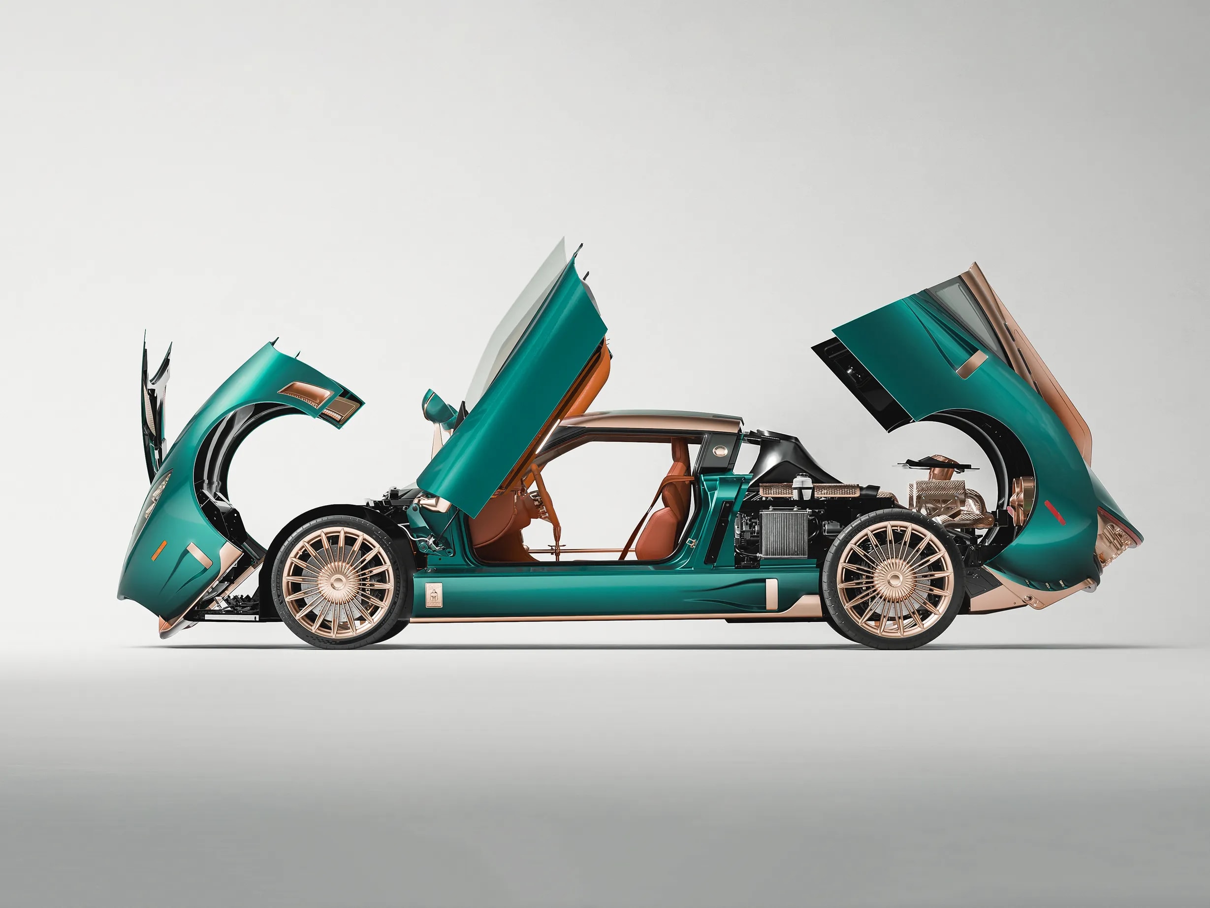 Butterfly shot of the new Spyker car